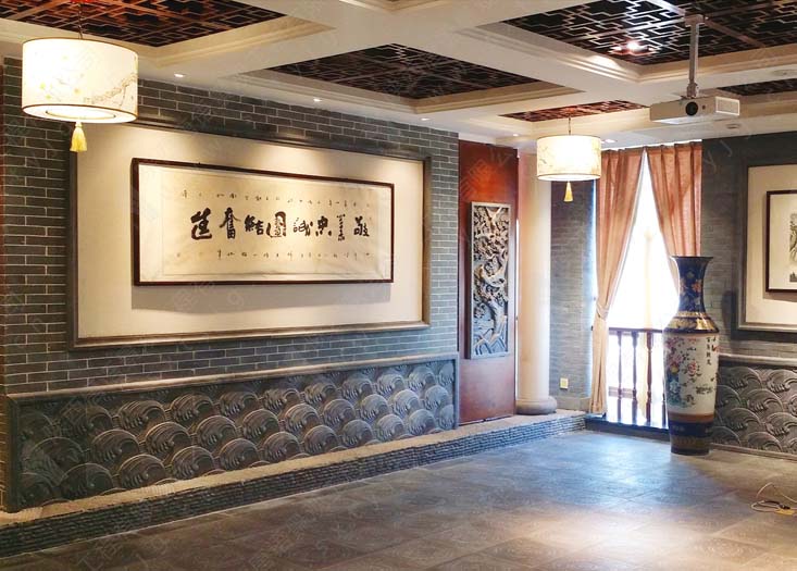 水波纹图案砖雕
