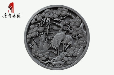 唐语新品松鹤延年 吉祥挂件古建砖雕 TY-ZJ700-1