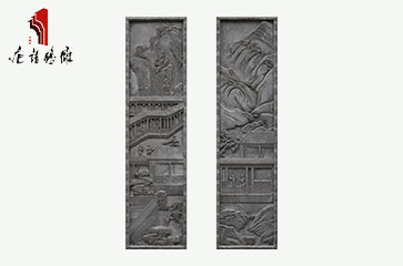 唐语仿古砖雕楹联山石对子TY-SC5