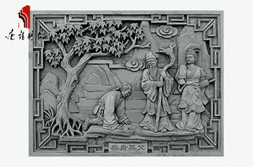 唐语砖雕 高浮雕 二十四孝文化街景之卖身葬父TY-HC1200-22