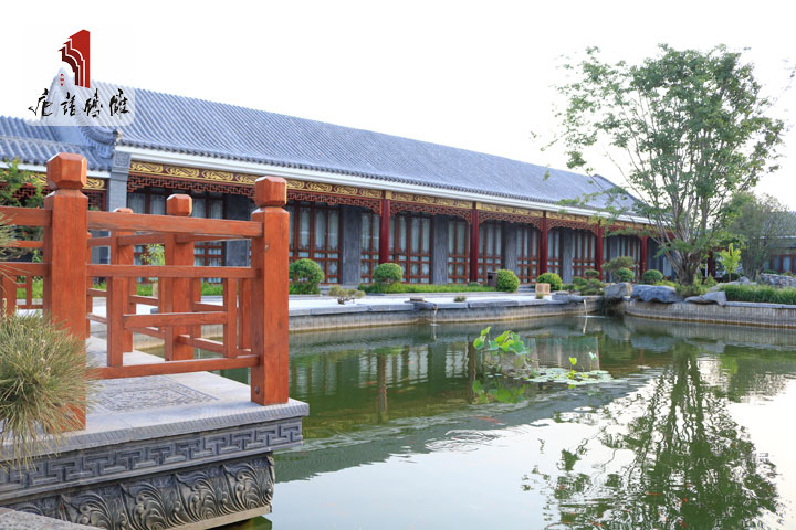 唐语仿古砖雕古建筑庭院