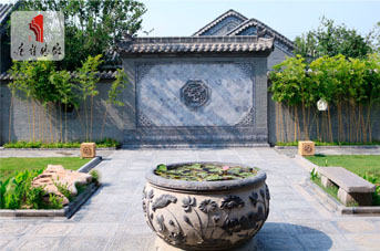 唐语砖雕依墙影壁实景（一）